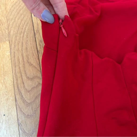 Urban Outfitters Kimchi Blue Red Scalloped Halter Mini Bodycon Dress Size Medium - Picture 4 of 7